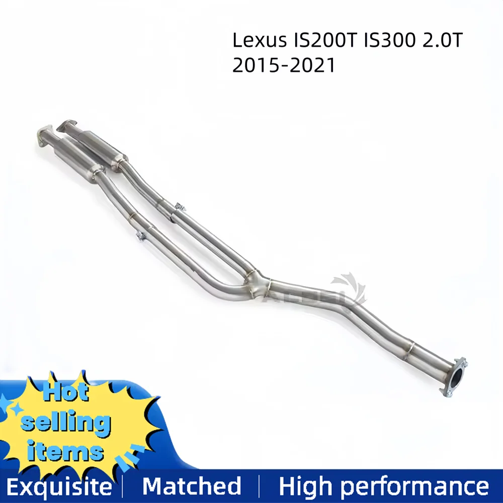 

SS304 Stainless Steel Exhaust Pipe for Lexus IS200T IS300 2.0T 2015-2021 Exhaust System Middle Pipe Resonator