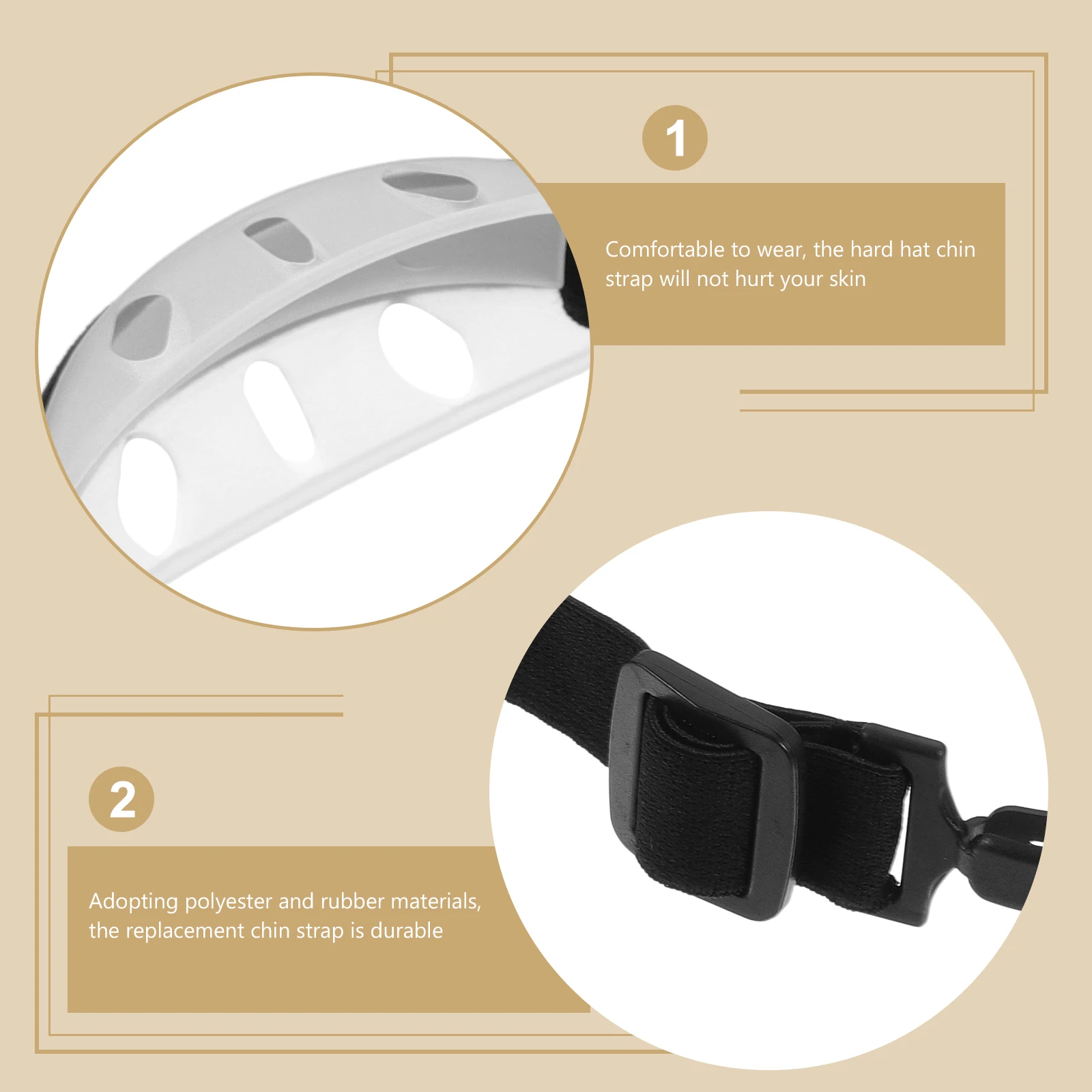 

Chin Strap Universal Hard Hat for Elastic Hats Protector Removable Cord Straps