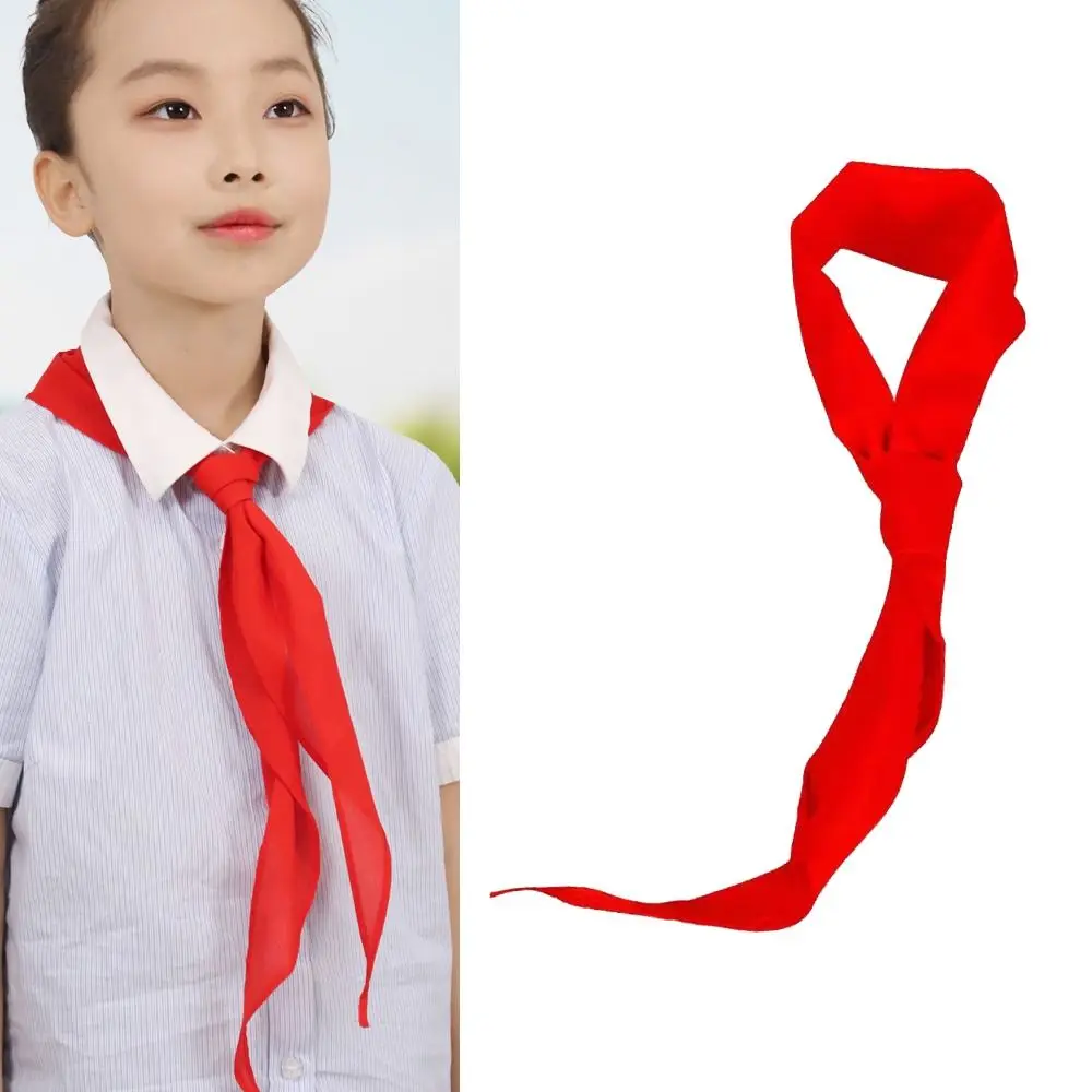 클래식 120cm 삼각형 수건 스카프 코튼 선물 레드 스카프 중국 스타일 Neckerchief 학교 용품