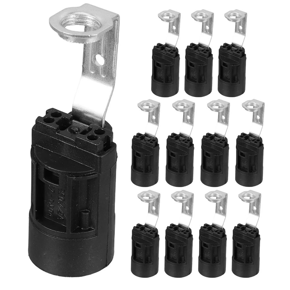 

12Pcs E14 Lamp Socket Holder Vintage Screw Base for Home Office Lighting Chandelier Wall Sconce Light Bulb Holder