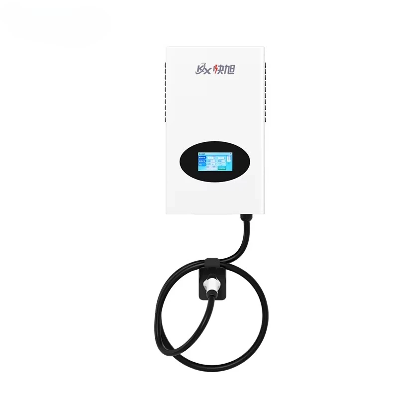 Compact 7kW Electric Vehicle Charging Pile  Single-Gun Charging 220V Weatherproof IP54 Design for Garage/Courtyard Installation