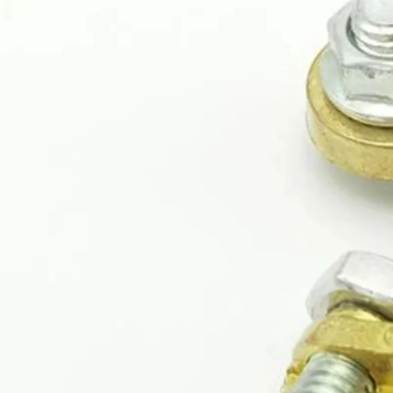 1 Pair Universal 11-12mm Post Clamps Heavy-Duty Pure Copper Battery Terminals For Car/Truck/Booster/RV Batteries
