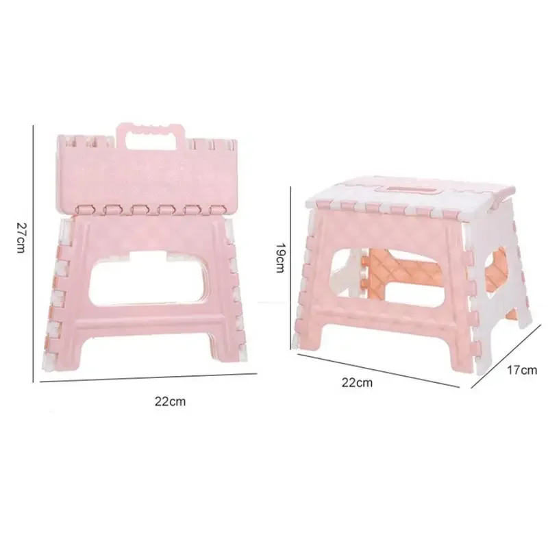 Folding Step Stool Bathroom Stool Non-Slip Design Compact Foldable Step Stool For Bathroom Bedroom Kitchen Outdoor Fishing