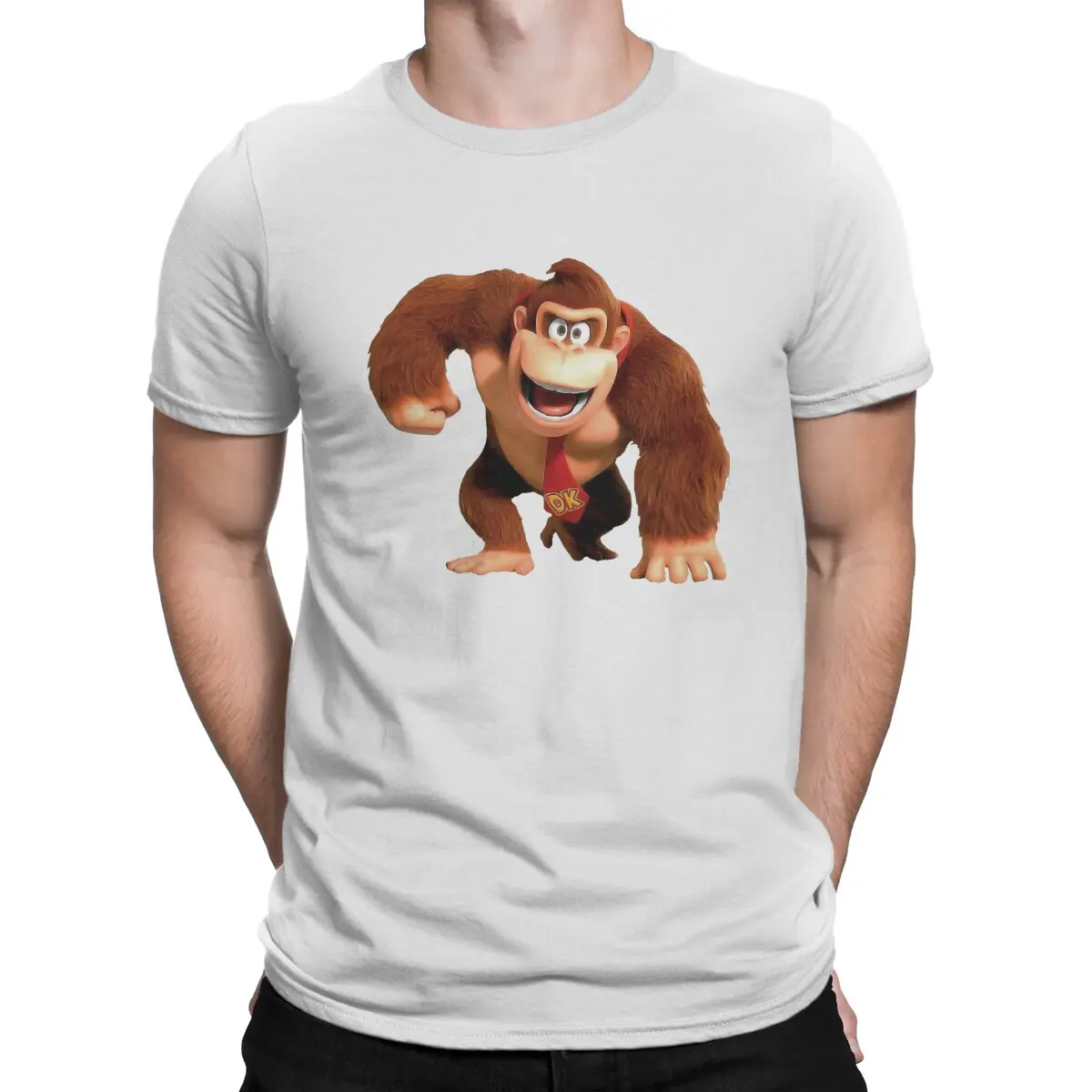 Men T-Shirts Ready Vintage Cotton Tee Shirt Short Sleeve D-Donkey Kong Game T Shirt O Neck Clothing Birthday Gift