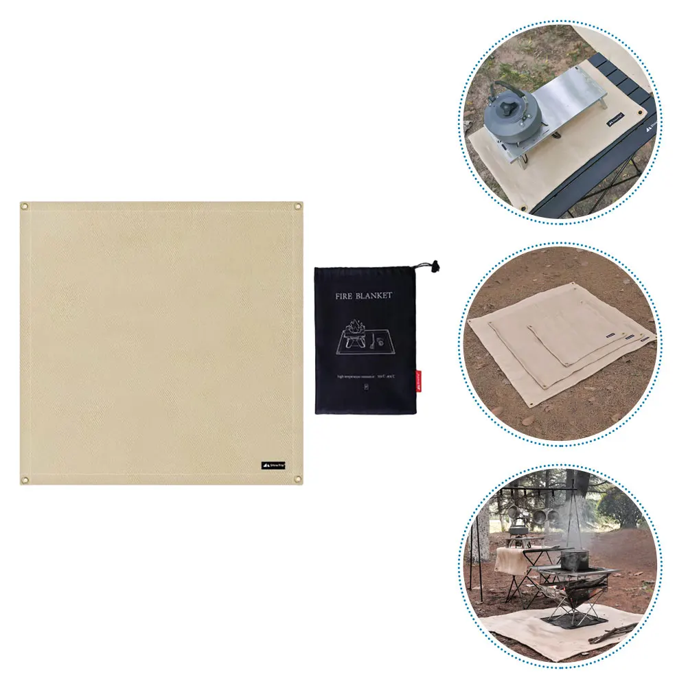 

Fireproof Cloth Heat Insulation Pad Barbecue Supplies Glass Cushion Camping Blanket Picnic Protective Fiber Mat