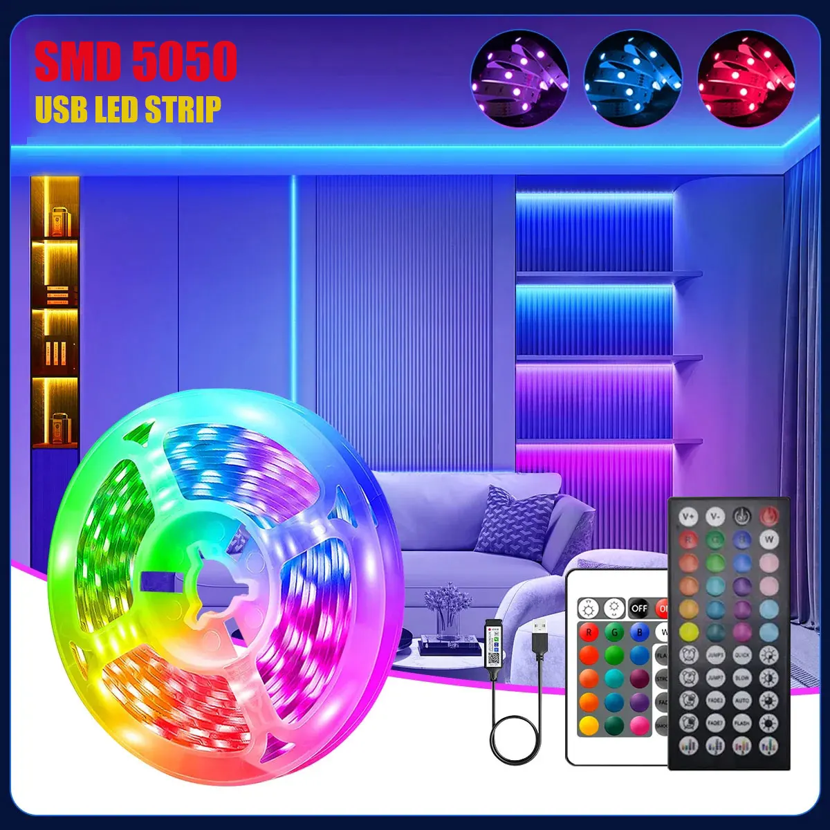 Usb 5V 5050 Led Light Strips Wifi Alexa Bluetooth Rgb Tape 15 20 Meter Led Chain Lamp Ice String Adhesive Tira Led Band Ribbon