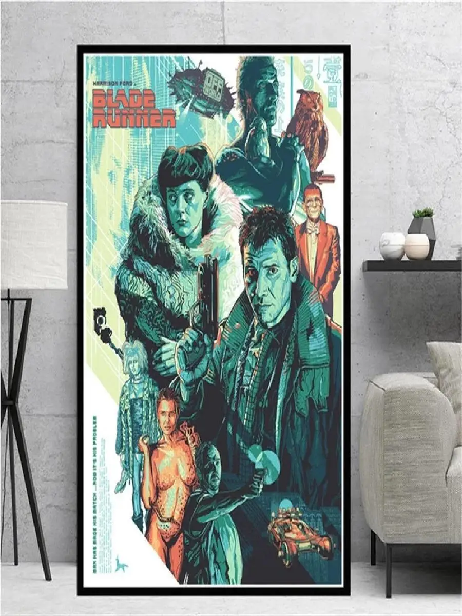 Custom Blade Runner Movie Poster  Modern Comics Oil Painting Canvas Art  Living Room Wall Decor  Personalized Print