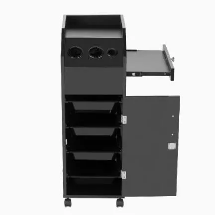#Daomeng Modern Professional Locking Salon Trolley 4-Wheel Wood Material Commercial Furniture Use Beauty Salons Barber Shops