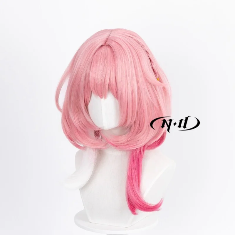Parrucche Cosplay ND Cyrene Parrucchino rosa Honkai Star Rail Parrucche per capelli Cosplay per donne Comic Con Coser Sintetico resistente al calore