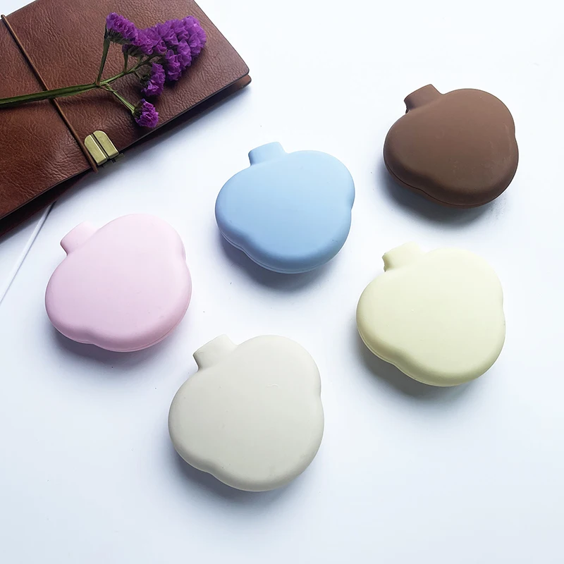 مشط شعر صغير محمول مع مرآة لصالونات تصفيف الشعر، فرشاة شعر صغيرة الحجم قابلة للطي للتدليك 2 في 1، مشط وسادة هوائية