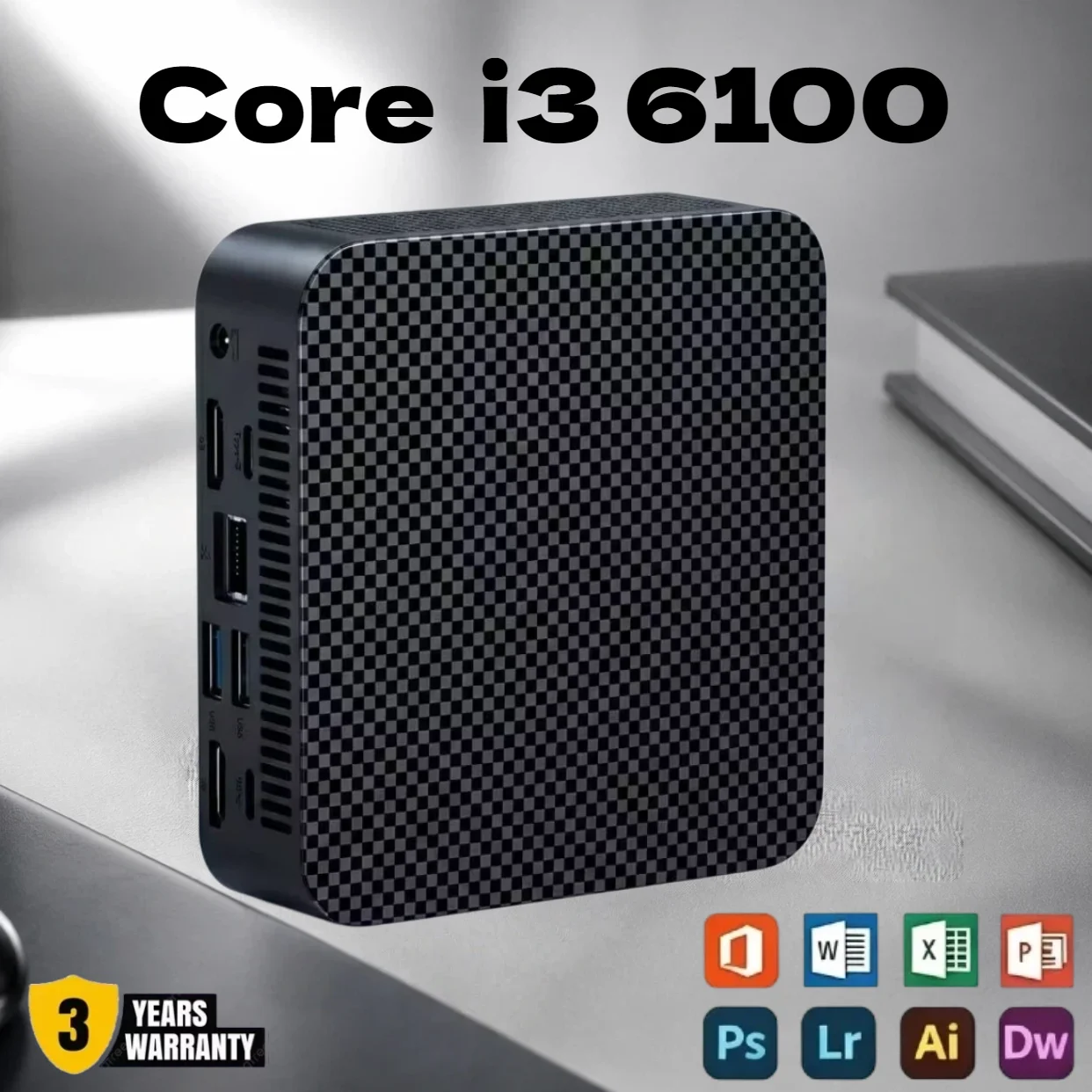 New Mini PC 2026 Intel Core i3-6100 Small Pocket Computer 16GB RAM 1TB SSD WiFi 6 BT5.2 Gaming Desktop PC Portable