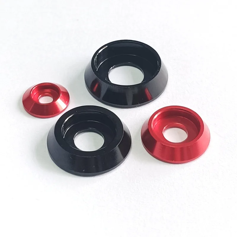 Lightweight 6pcs aAluminum Alloy Recessed Washer M3 M4 M5 M6 M8 Colourful Aluminum Cup Head Washer for Button Head Screw Bolts