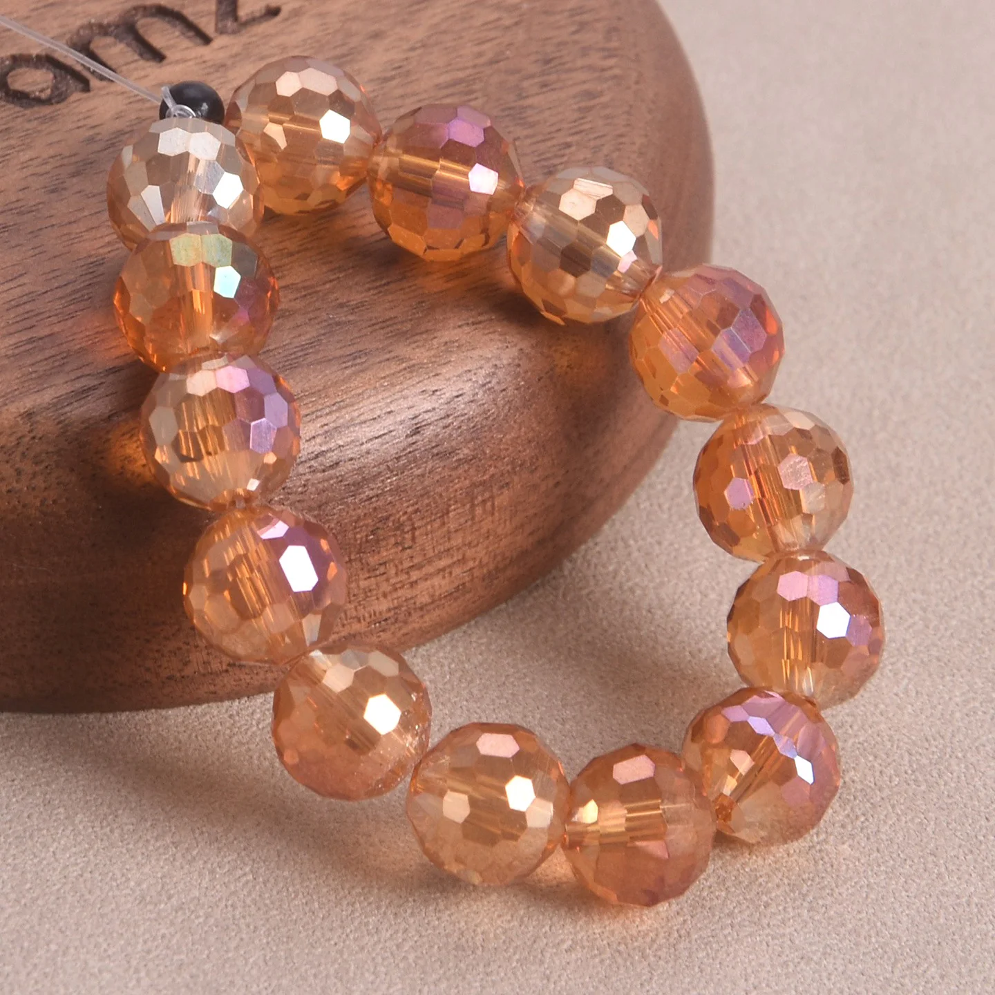 다채로운 도금 라운드 96 패싯 컷 디스코 볼 6mm 8mm 10mm 12mm면 처리 된 ... - 5