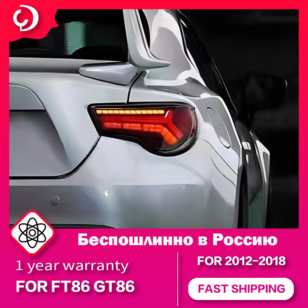 Taillights for Toyota GT86 2013-2019 LED DRL Tail Lamp for Subaru BRZ FT86 Dynamic Running Turn Signal Rear Reverse Brake Lights