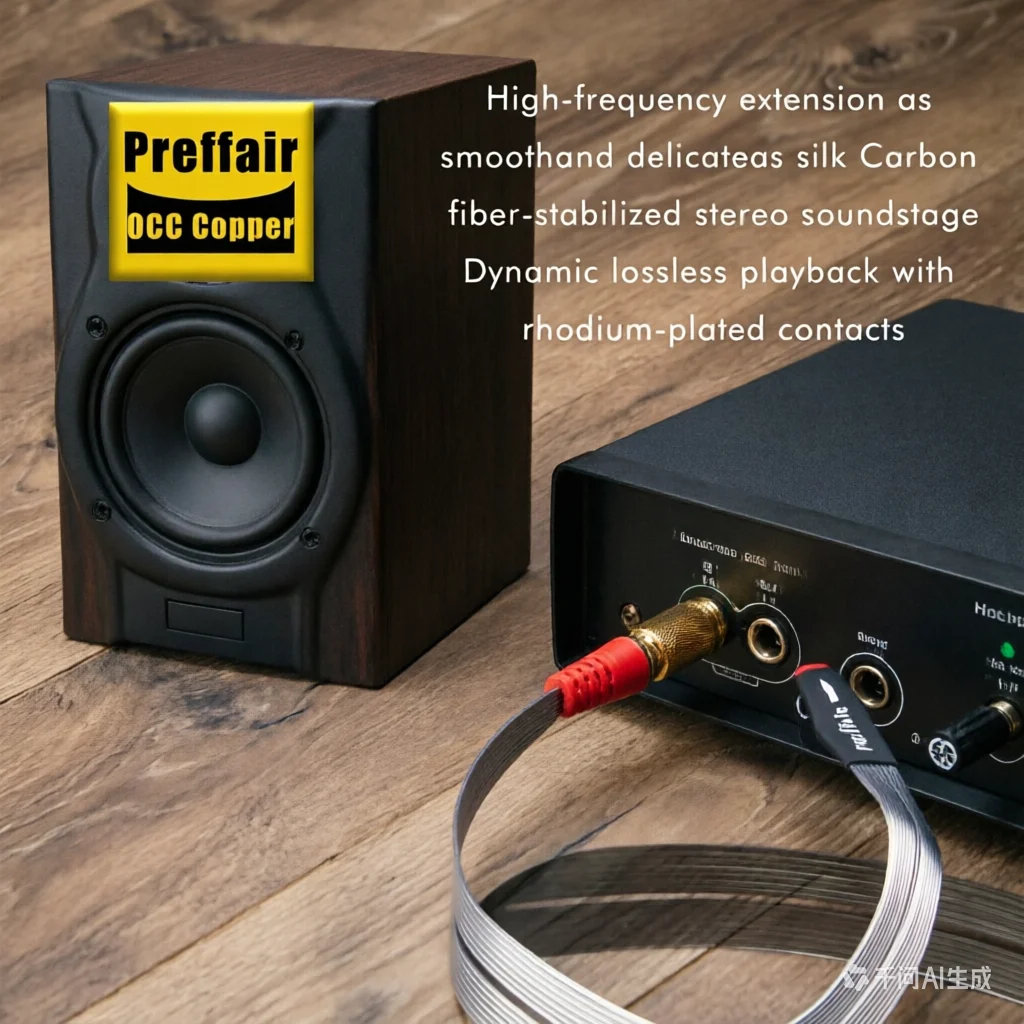 

Preffair Loudspeaker Flat Wire with Banana/Y Spade Connector Plug OCC Silver Plated Speaker Cable for Speaker/AMP/Subs L324