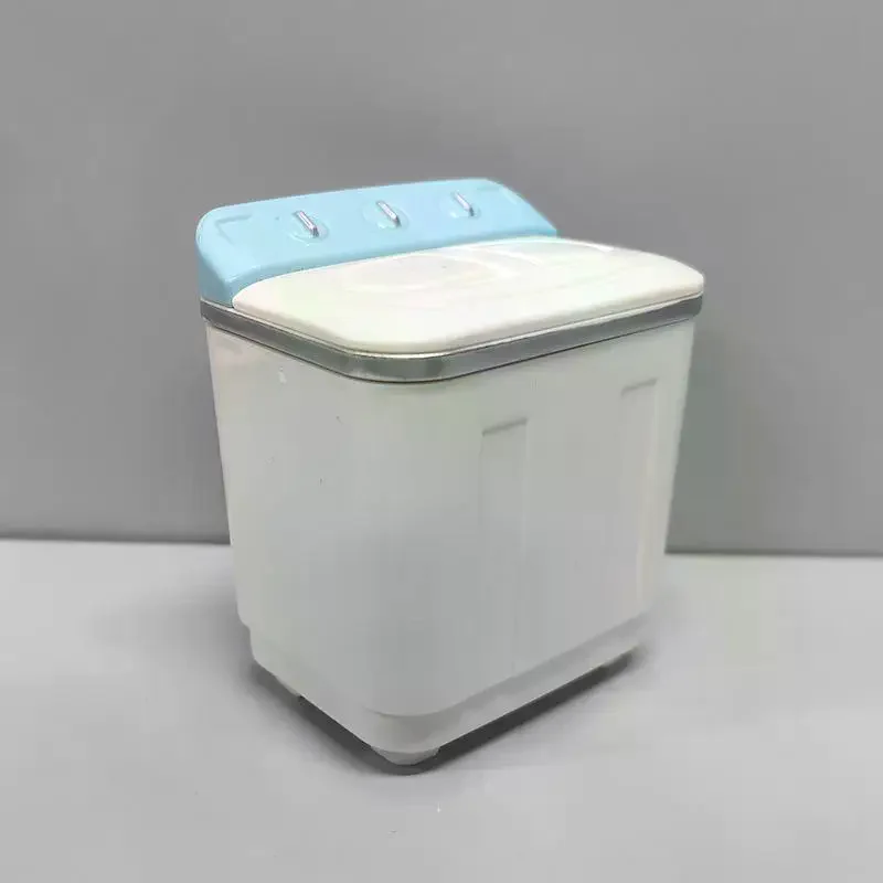 1 Stuks Kinderen Poppenhuis Mini Wasmachine 1:12, Fantasiespel Speelgoed Voor Diy Huis Meubels Decoratie