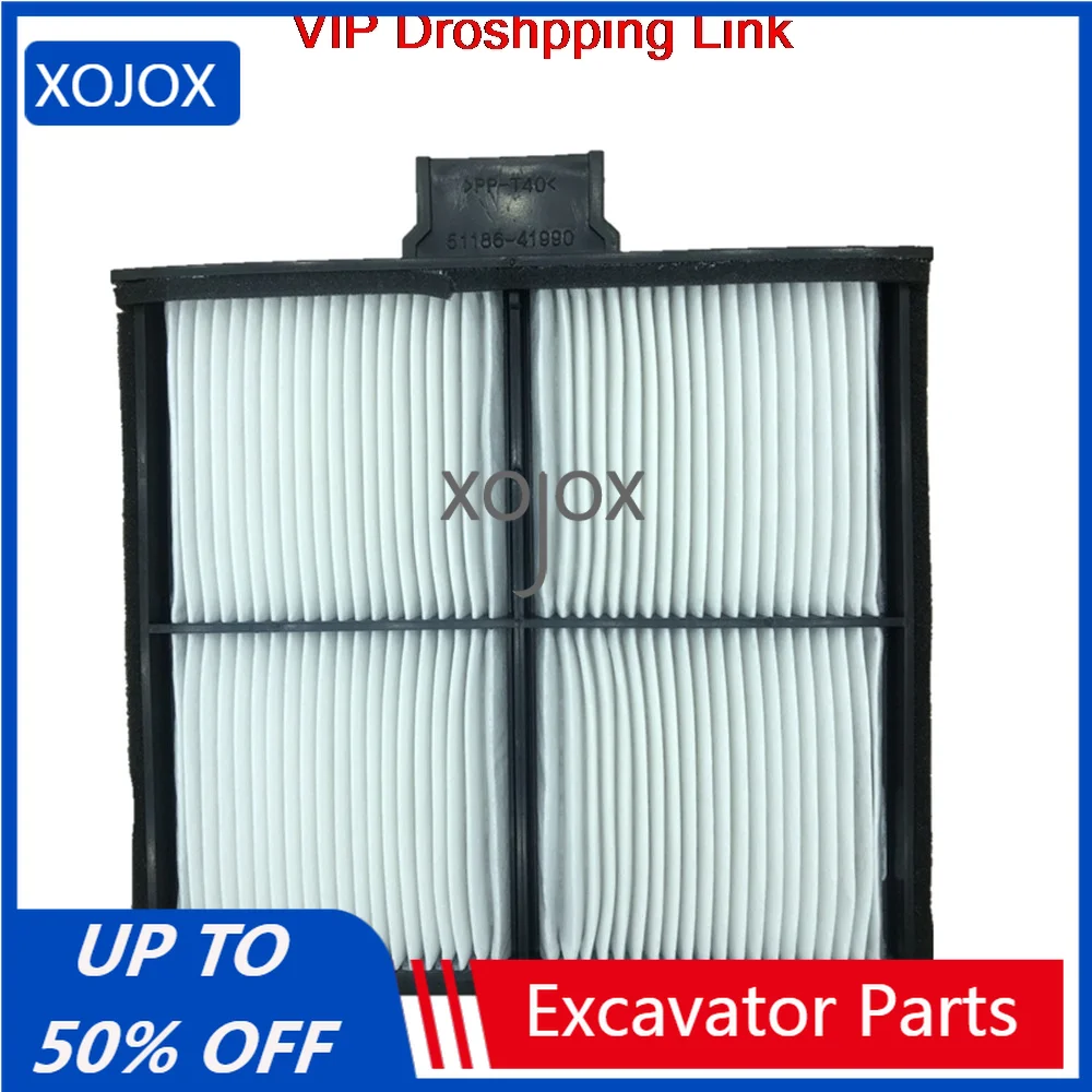 XOJOX For Kobelco SK130 200 210 330-8 Excavator air conditioning filter inner filter high quality excavator accessories