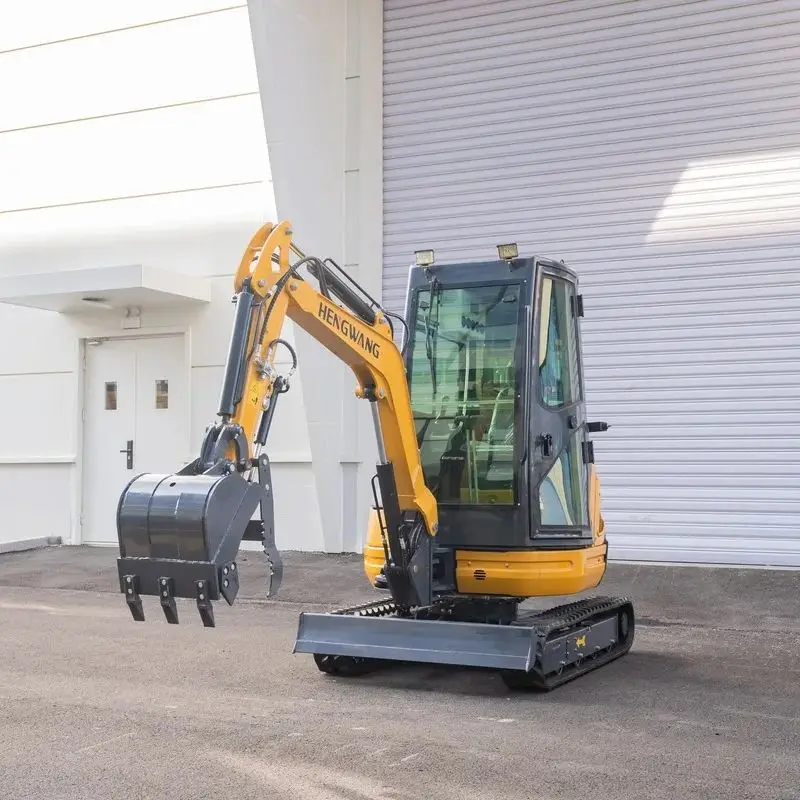 كابينة مكيف الهواء 2.5 طن حفارة زاحفة صغيرة ديزل جرار زراعي هيدروليكي صغير باجر آلات البناء #2