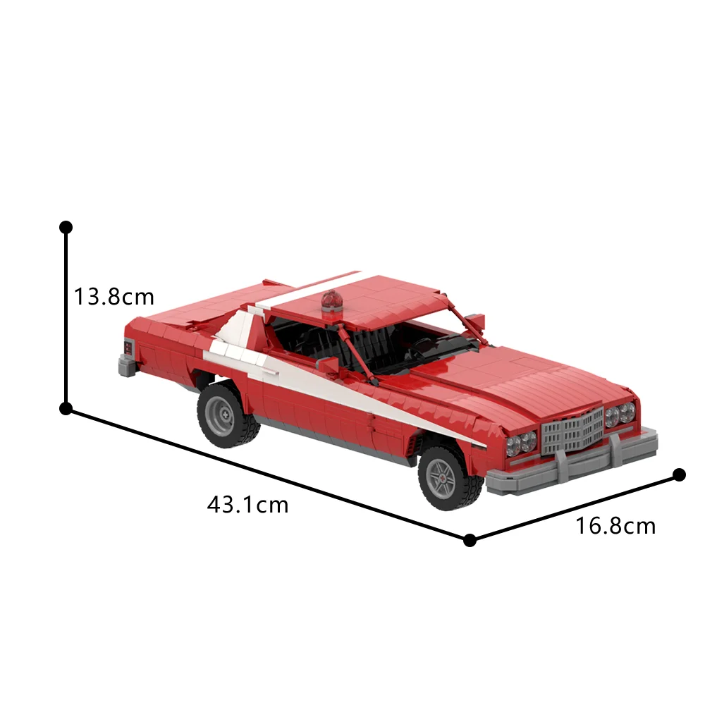 Moc starsky & amp hutch bausteine modell ord gran torino 1975 starsky & amp hutch ziegel klassische autos montage spielzeug kinder geschenk