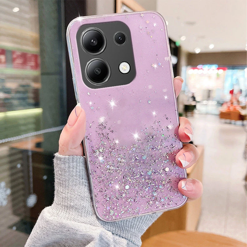 Étui à paillettes de luxe pour Xiaomi, coque en cristal souple, Redmi Note 13, 13Pro Plus, 12, 12C, 12S, 11, 11S, 10A, 10C, POCO X6, M6 Pro