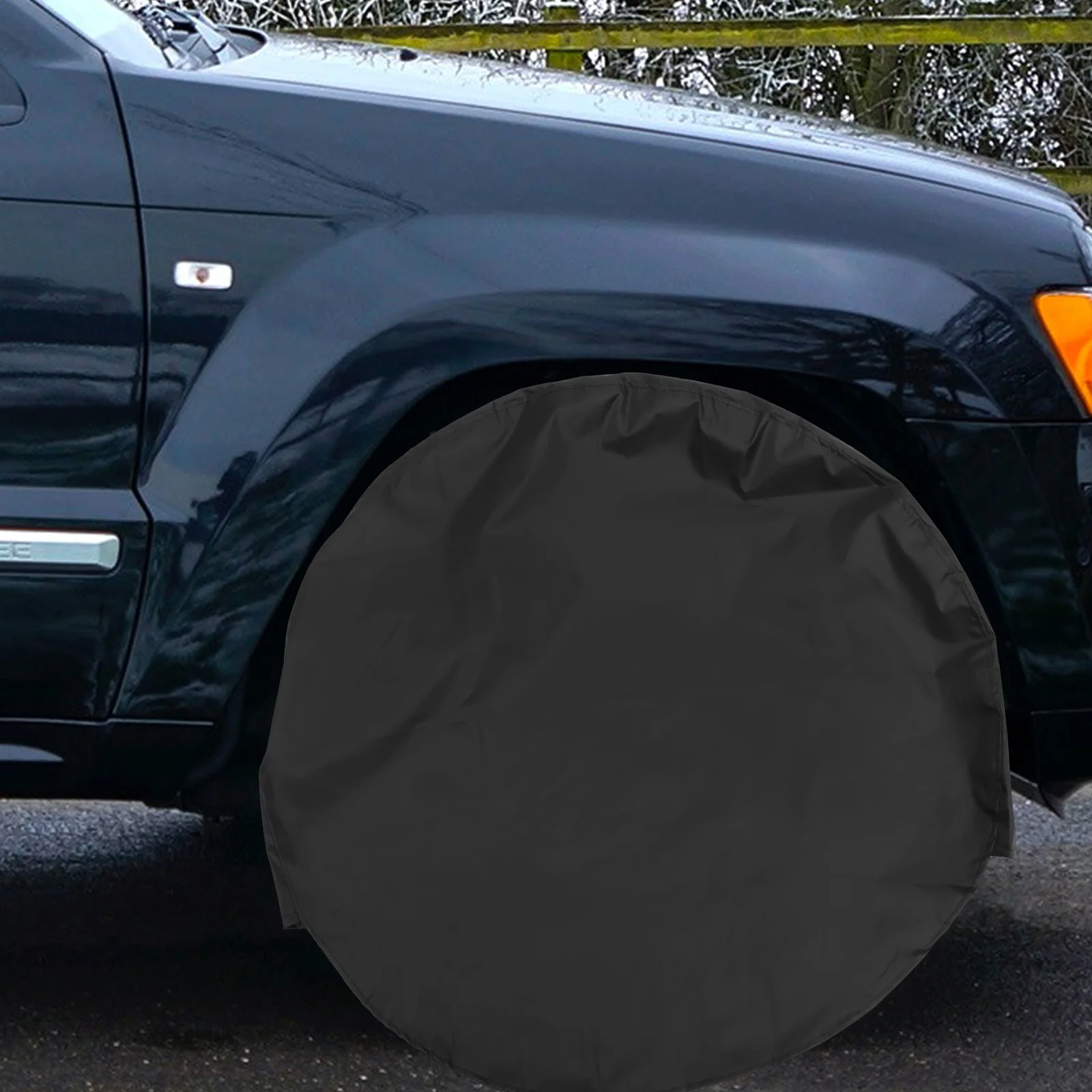 

2pcs Tire Covers For Rv Truck Car 32Inch Wheel Cover Set Black Dustproof Waterproof Canvas Protective Cover For Auto Camper
