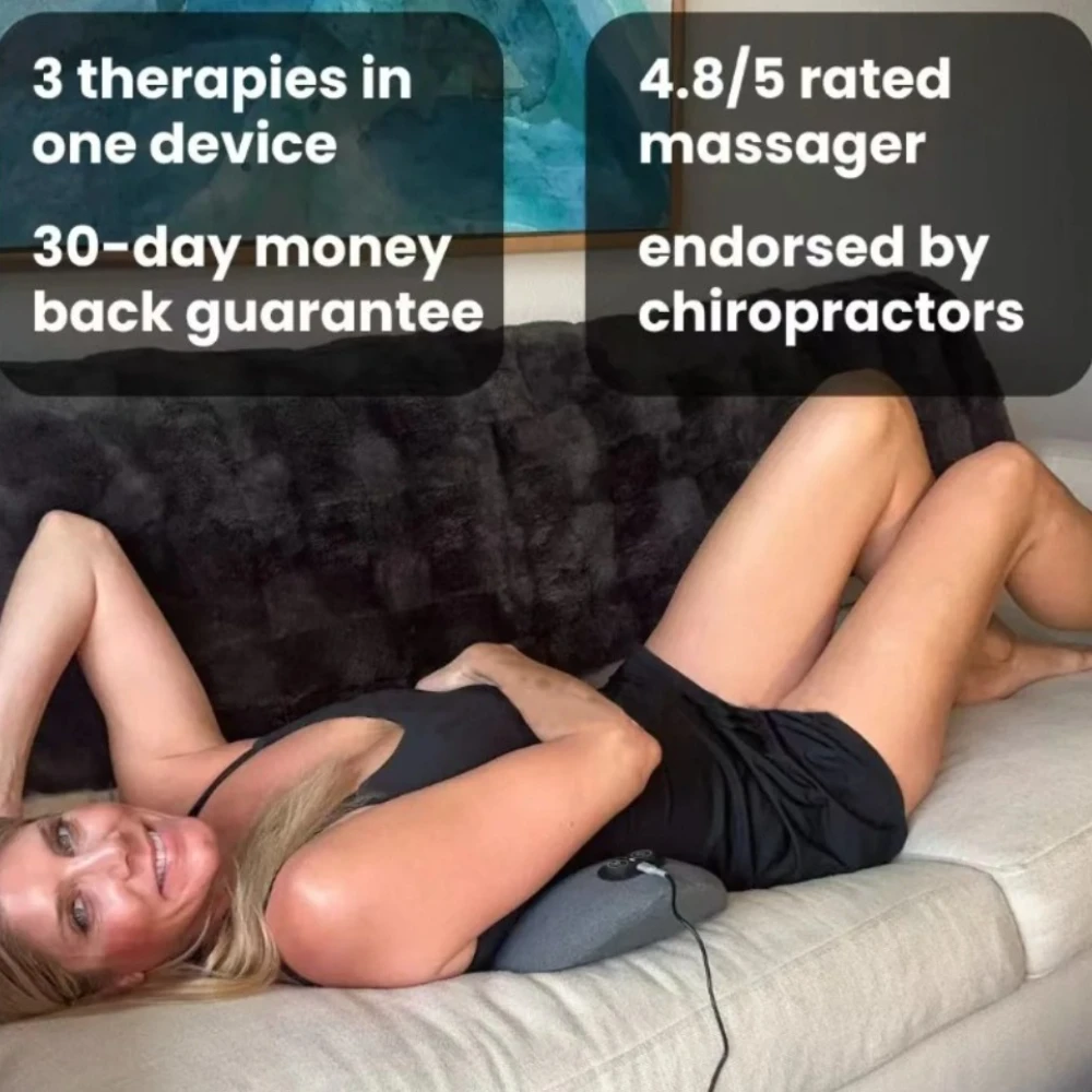 

Emeka-3-в-1 массажер для спины, подушка для талии, кровать, защитная подушка для талии, электрический массажер для лежания, плоская талия, массажер для талии