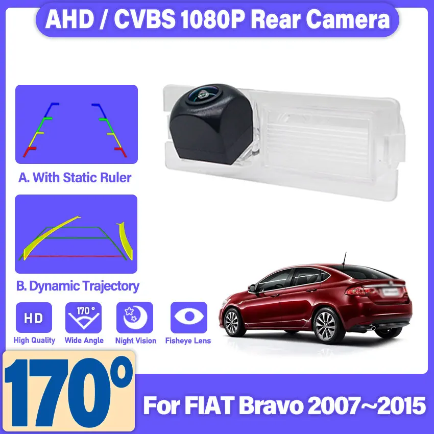 Car Rear View Camera For FIAT Bravo 2007~2020 2021 2012 2013 2014 2015 Reverse Camera Backup license plate Camera CCD