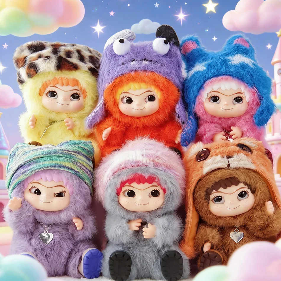 New Wakuku Fuzzy Trendy Fun Party Blind Box Cute Wakuku Action Figure Mystery Box Cute Doll Bag Pendant Doll Surprise Bag Gift
