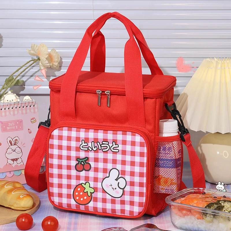 Multi-Color Cartoon Insulation Lunch Box Bag Aluminum Foil Thickened Thermal Bag Hand-held Shoulder Strap Portable Lunch Box Bag