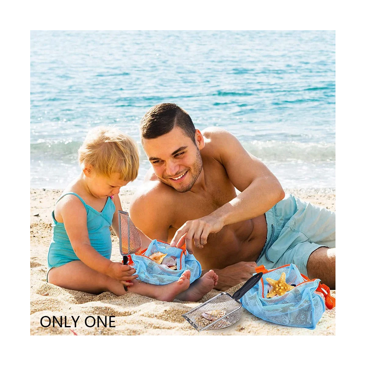 Beach Mesh Shovel for Shell Collecting, Kids Filter Sand for Picking Up Shells Sifter Dipper