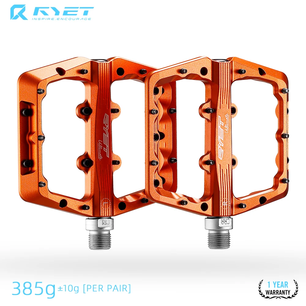 2024 RYET MTB Bicycle platform Pedal Sealed DU Bearings Non-slip Flat Pedal Mountain Road Bike Alloy Platform Cycling Parts