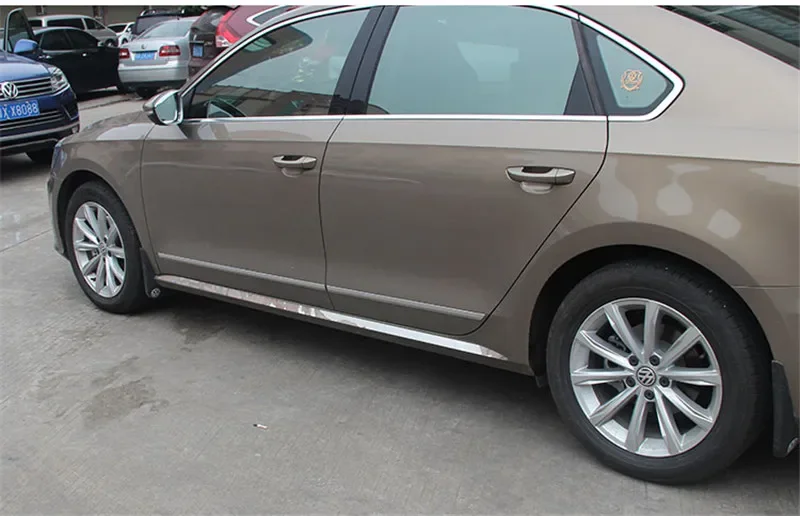 Car styling  Automobile modeling Stainless Steel body side moldings side door decoration for Volkswagen Passat B7 2011-2017