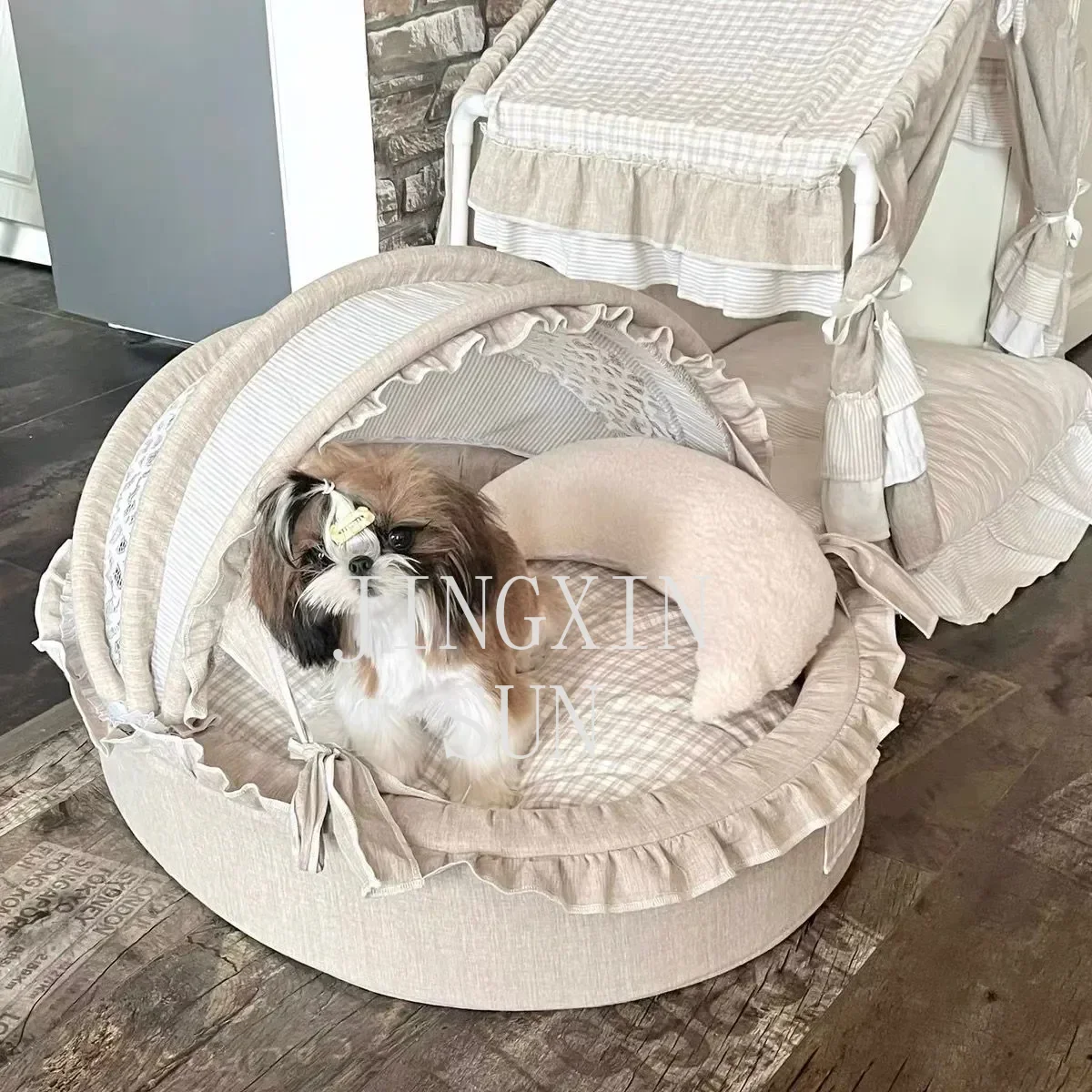 Fluffy Winter Warm Deluxe Dog Cat Pet Cradle Bed Sofa with Fleece Plush Fuzzy Velvet Puppy Kitten Princess Luxury Items
