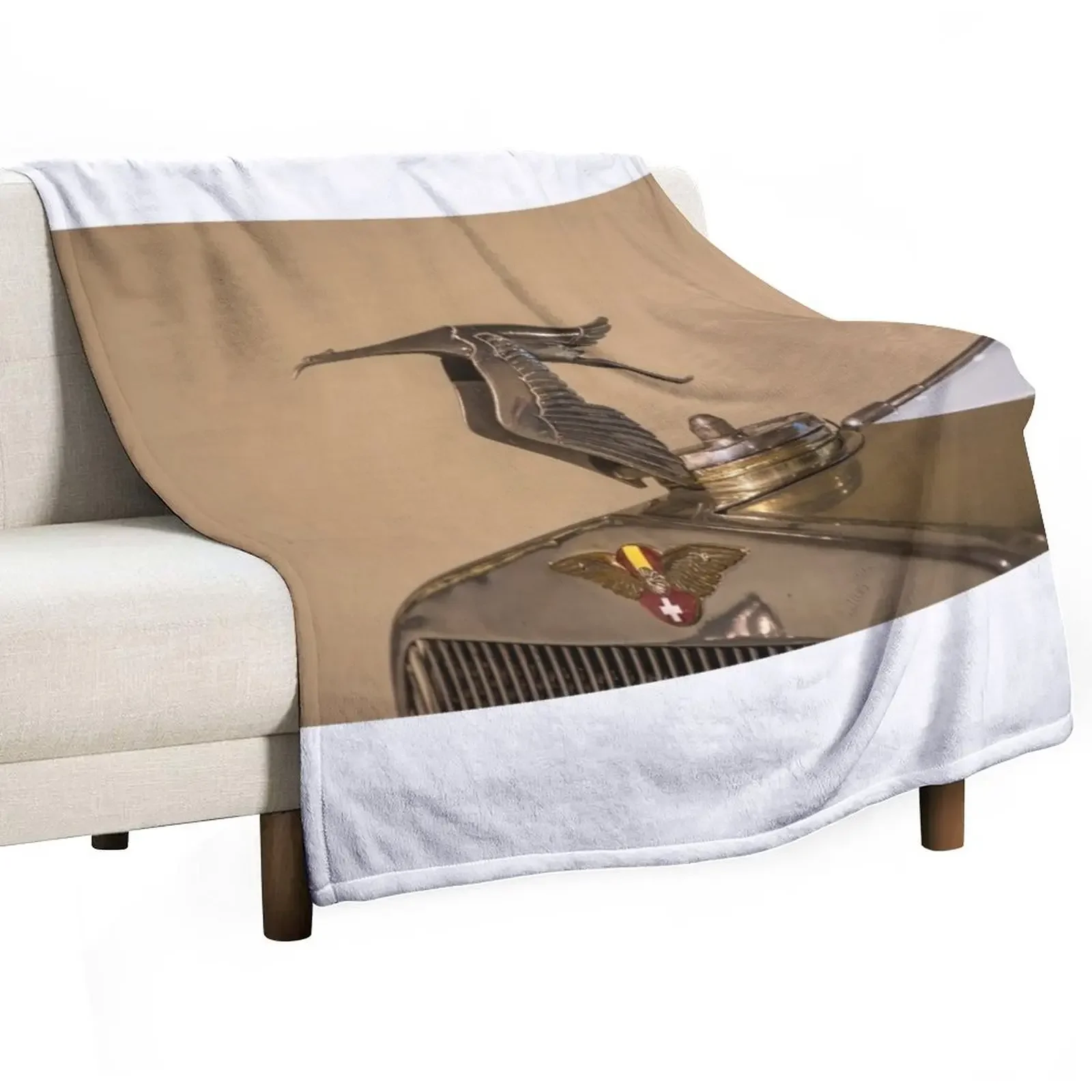 Hispano Suiza H6B Dual Cowl Phaeton Million-Guiet (1924) Throw Blanket Retros Soft Blankets