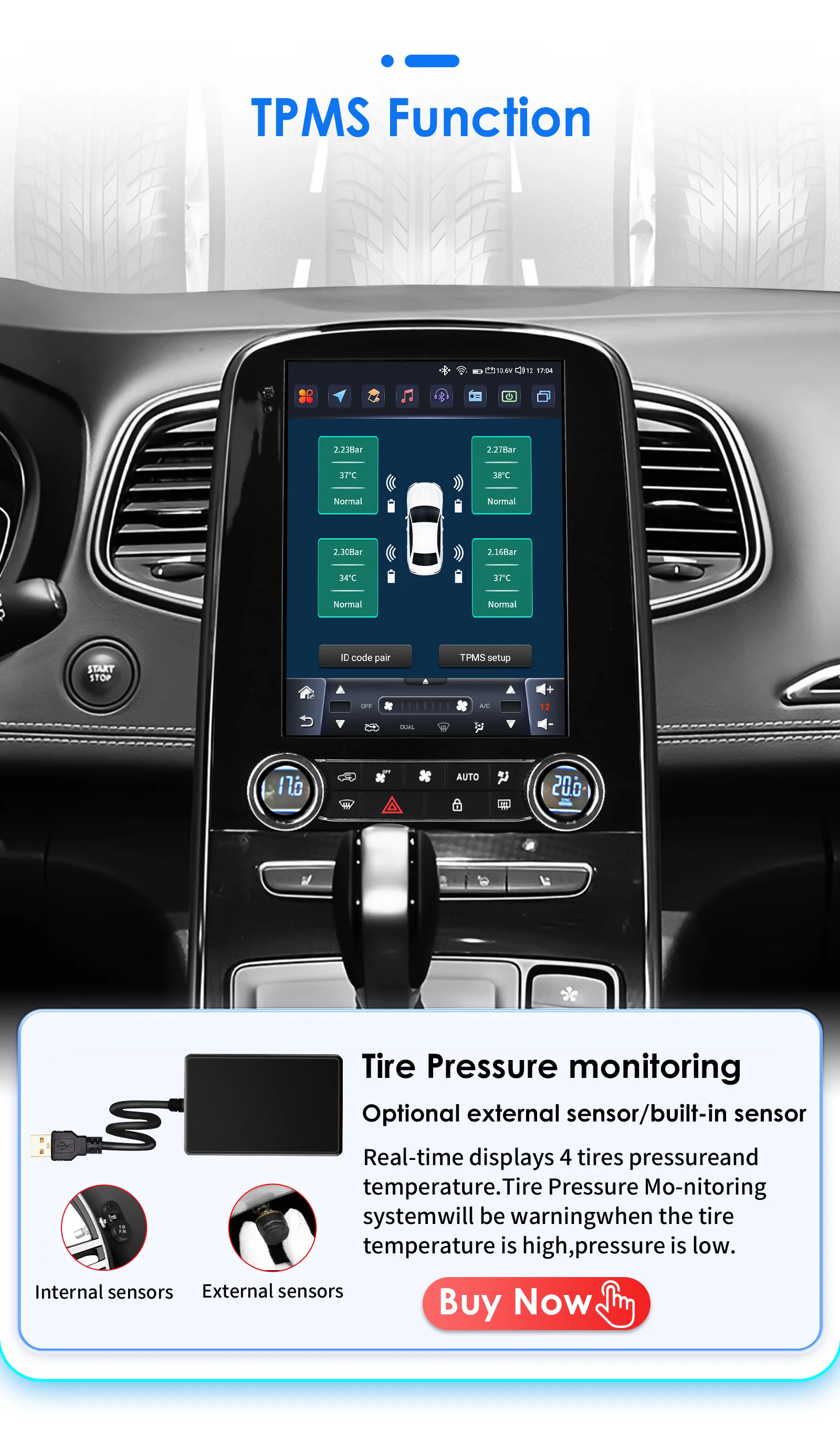 Hizpo 9,7 Zoll Auto-Bildschirm-Navigation für Renault Scenic 2013 - 2024 Multimedia-Videoplayer GPS Carplay Android Auto 360-Grad-Kamera – Detail 32