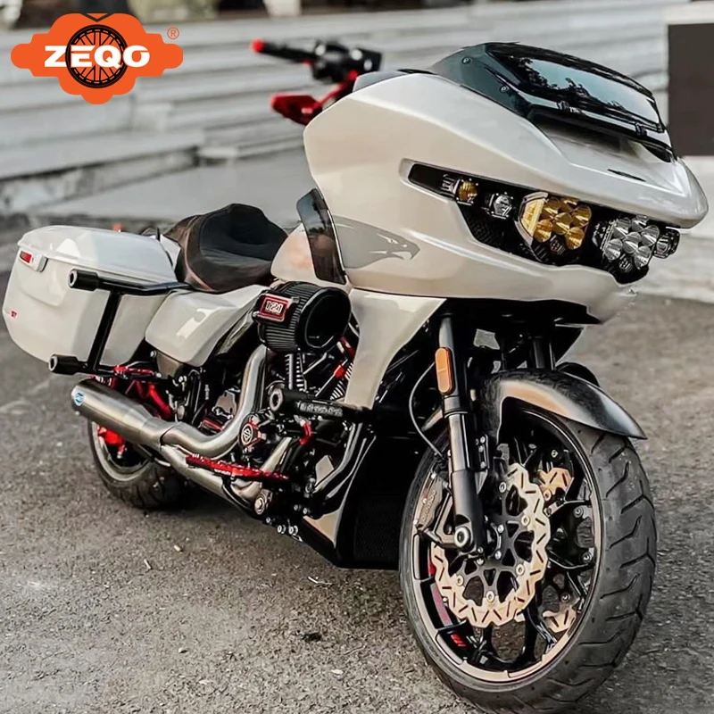 Passend für Harley Touring, CVO Front- und Heckstoßstangen 121, Street Glide, Road King Schutzbügel, modifiziert und verdickt 24-25.
