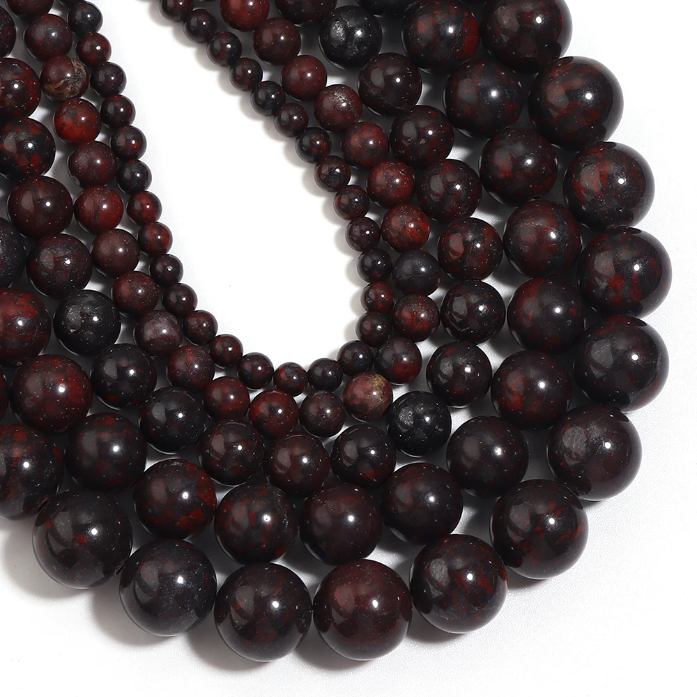 4/6/8/10/12mm Natural Stone Mahogany Obsidian Beads Round Spacer Beads for Jewelry Making Supplies DIY Bracelets Accessories view 6
