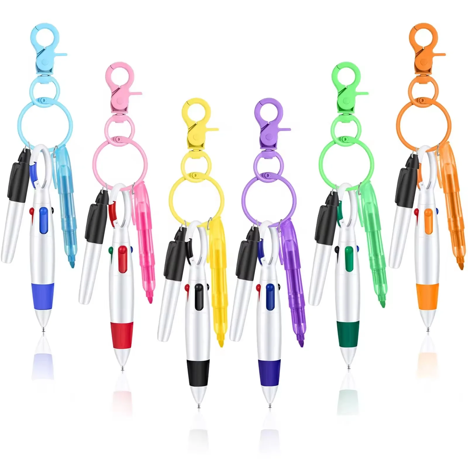 1 Set New Simple Candy Color Nurse Pen Set Ballpoint pen Can Be Used With Badge Reel Retractable ID Badge Holder Clip