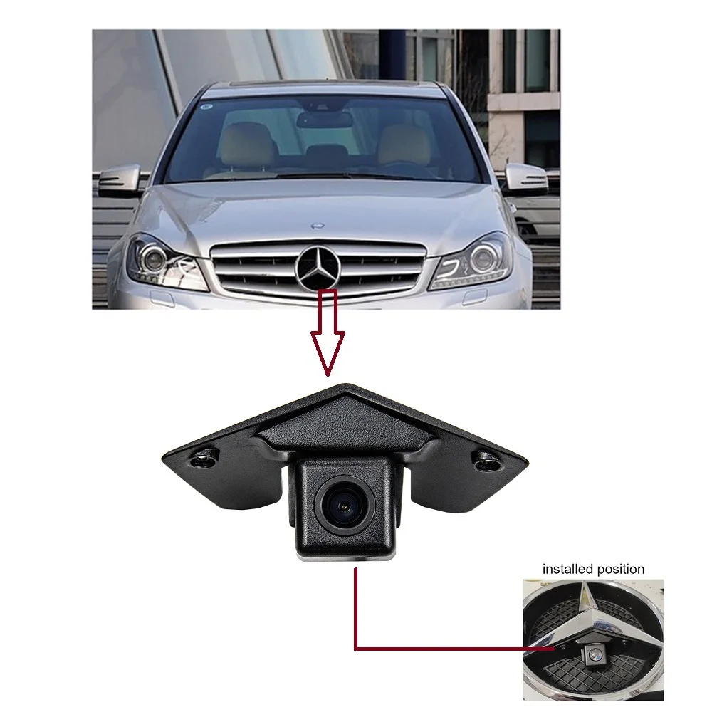 For Mercedes Benz GLK300/SLK350/CLS350/Viano /R500L /R350L /ML350 /GL450 /Sprinter /ML300 /C63 AMG,HD Car Front View Logo Camera