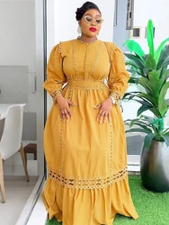 Long Sleeve Party Dresses For Women 2026 Spring Clothing African Turkey Maxi Robe Dubai Muslim Abayas Elegant Lady Evening Gown