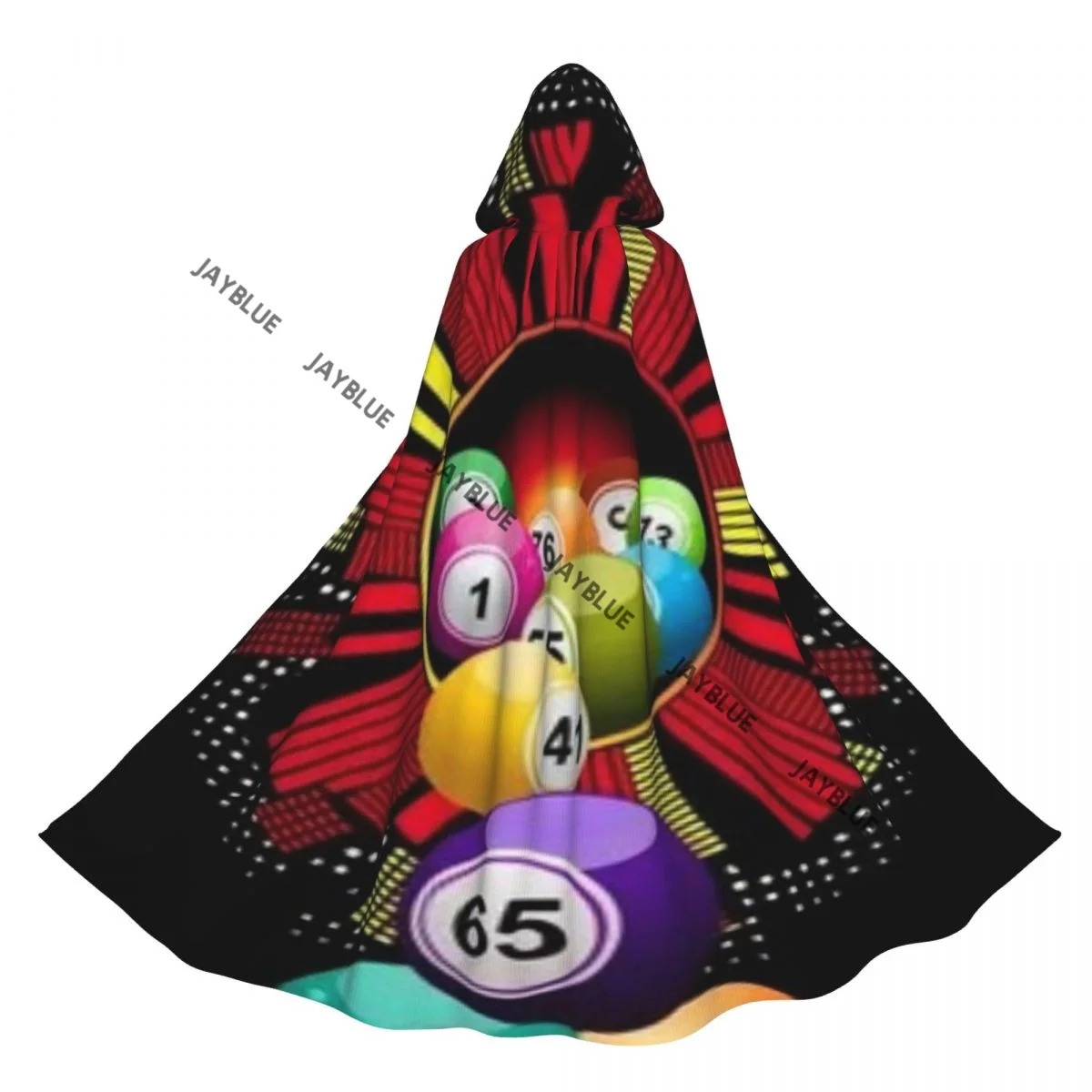 Unisex Witch Party Reversible Hooded Adult Vampires Cape Cloak Bingo