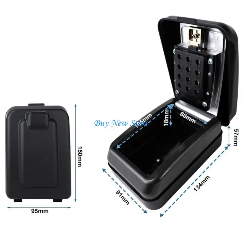 20ce 12 dígitos combinação caixa bloqueio chaves caixa armazenamento para garagem chave caixa bloqueio ao ar livre