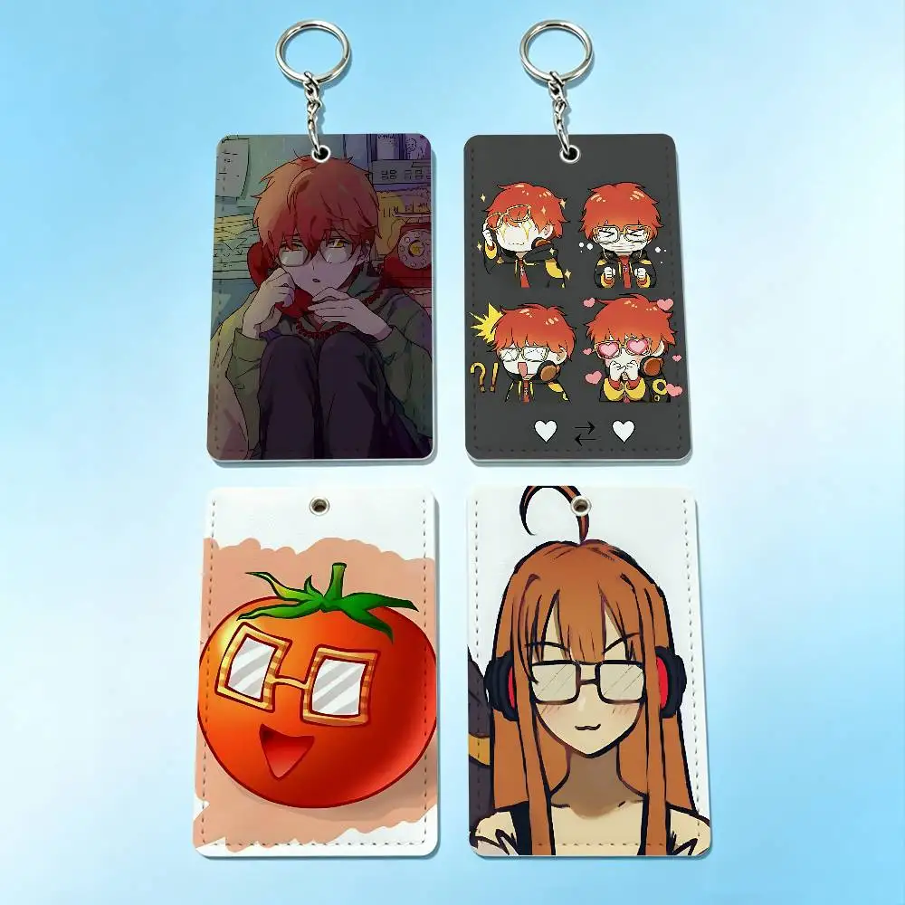

Mystic Messenger 707 Luciel Card Holder Keychain Badge Holder Card Pass Hang Rope Lariat Lanyard for Key Rings Accessories Gift
