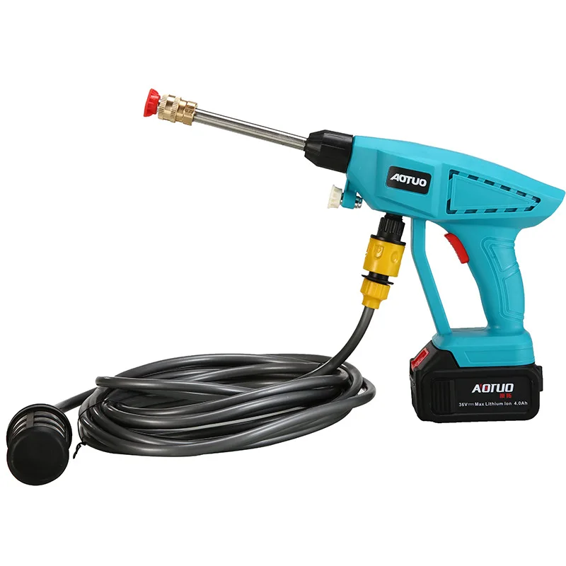 New Wireless Lithium Battery Rechargeable High-Pressure 15-38 PSI Lightweight Portable Car Washer Water Gun for Home Outdoor