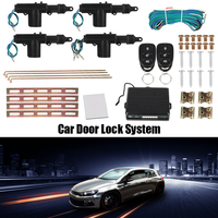 Remote Control Keyless Entry System with 4 Door Lock Actuator Universal Car Lock Door Locking Kit Anti-Theft