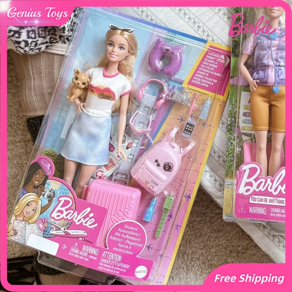

Barbie Malibu Dream Traveler Doll Set with Multiple Outfits And Accessories for Girls Imaginative Role Play Dress-Up Toy Gift