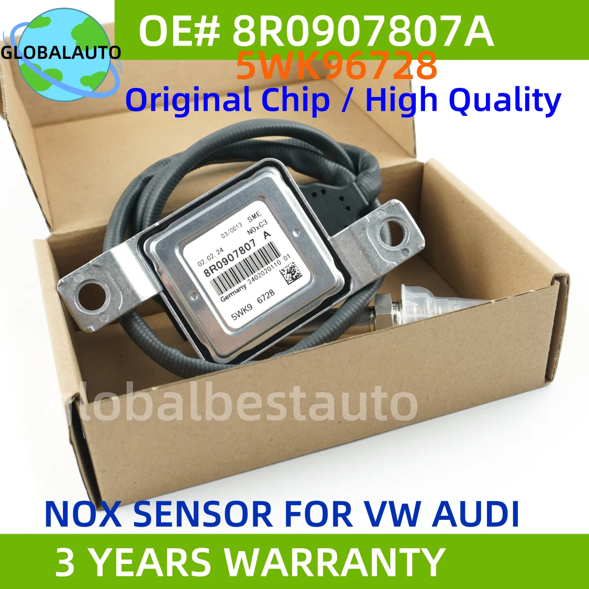 

8R0907807A 5WK96728 High Quality Nitrogen Oxide Sensor Nox Sensor For AUDI Q5 2.0 TDI 2013 8R For Audi A4 B9 (8W) 3.0 TDI 2016