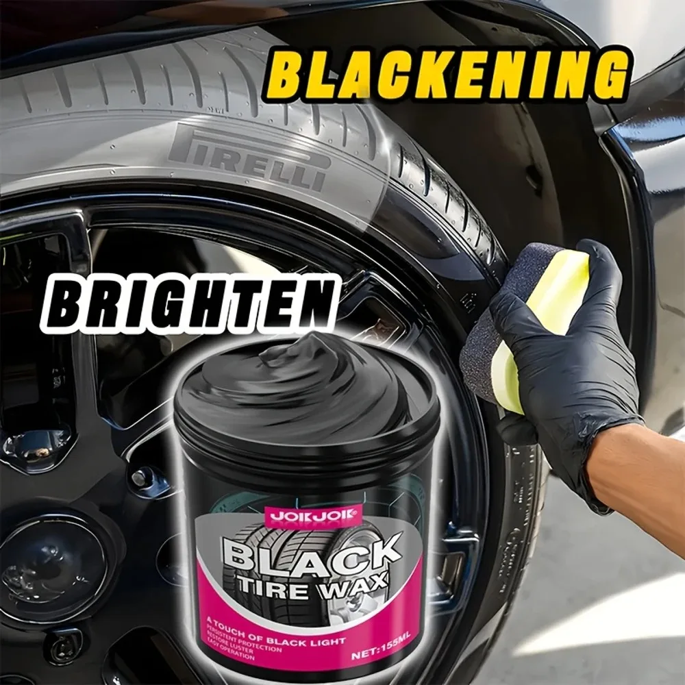 KJM Multi-Purpose Tire Wax Polishing Paste - Perlindungan Mengkilap dan Anti-Pudar Tahan Lama, Cocok untuk Interior Mobil, Pelapis Mobil