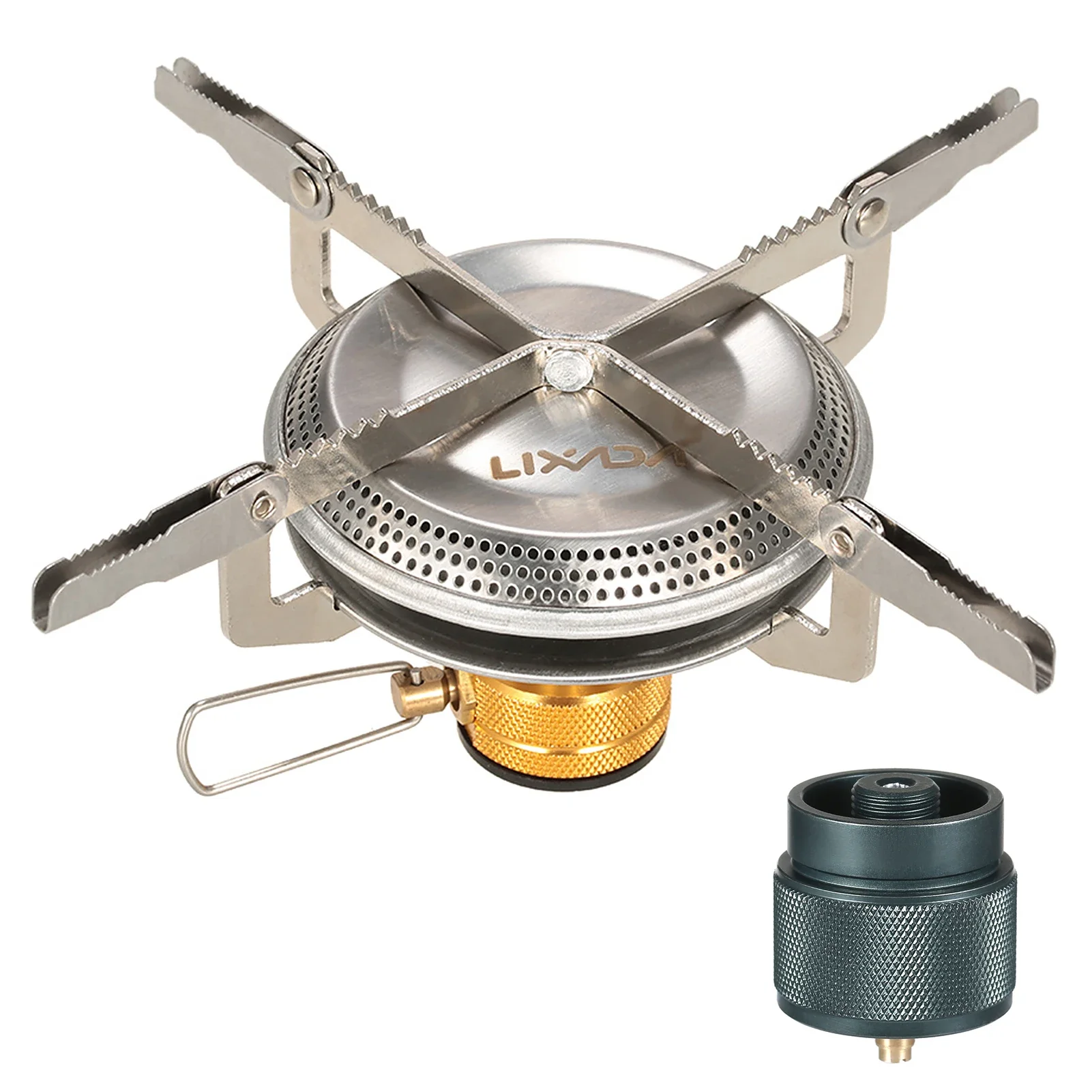 Ultralight Portable Outdoor Camping Gas Stove with Gas Tank Adapter Converter Hiking Backpacking Picnic Cooking Stove
