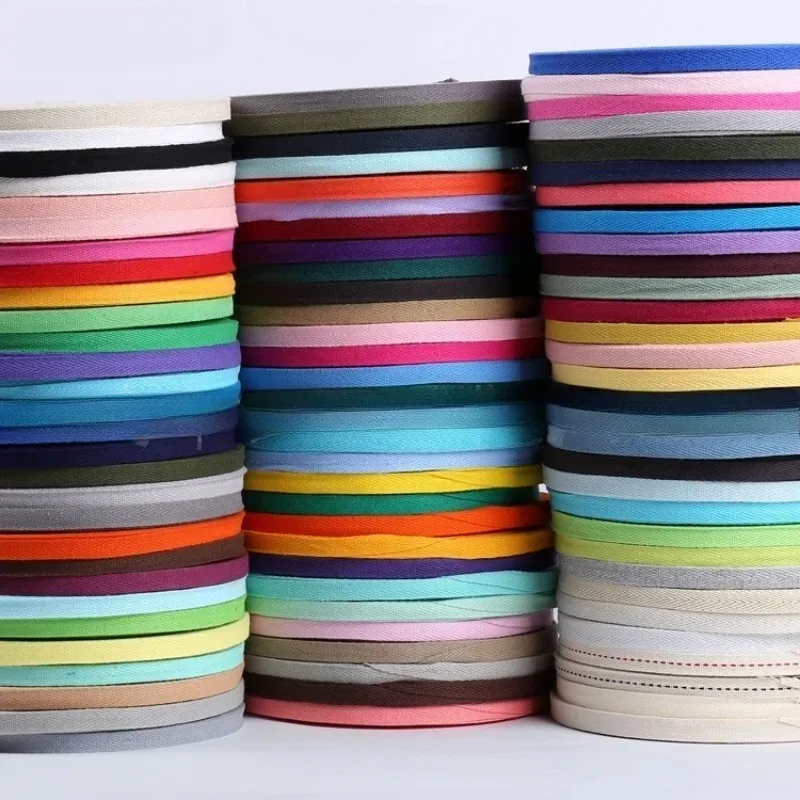 

5M New Colored Herringbone Strap, All Cotton Herringbone Edging Strap, Pure Cotton Rolled Edge Collar Strap, and Woven Tape